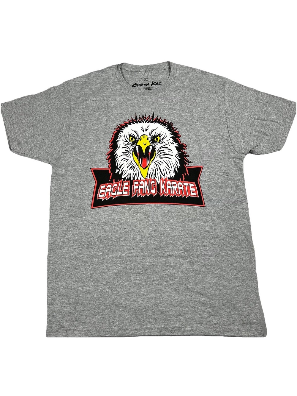 Eagle Fang Karate Kid Cobra Kai T-Shirt Men's Gray Large Lightweight Breathable